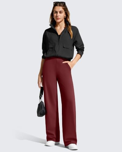 G4Free EverGoing Women's Wide Leg Dress Pants with Pockets Belt Loops