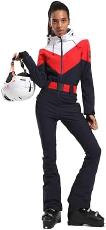 GSOU SNOW Womens Ski Suit One Piece Jumpsuit Snow Jacket Waterproof