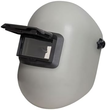 Pipeline Welding Helmet Hood w/Flip-Up Front Lens, 2" x 4-1/4" Shade 10, Fiberglass Welding Hood with Ratchet Headgear