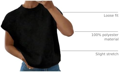 SOLY HUX Women's Short Sleeve Business Casual Sweater
