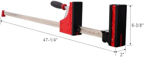 12PCS Parallel Clamps for Woodworking, 24 Inch Heavy Duty Bar Clamp Set with 1700 LBS Clamping Force, 90 Degree Precision Parallel Jaw Clamp with Bench Dogs and Framing Blocks