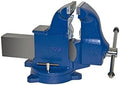 Yost Vises 34C Combination Vise | 6 Inch Jaw Width Heavy-Duty Utility Pipe and Bench Vise |Secure Grip with Swivel Base and Large Pipe Jaw Capacity | Made with Ductile Iron | Blue