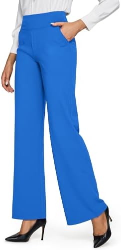 G4Free Yoga Pants for Women Wide Leg Pants with Pockets High Waisted