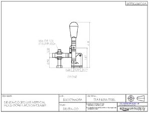 DE-STA-CO 202-USS Vertical Hold-Down Action Clamp