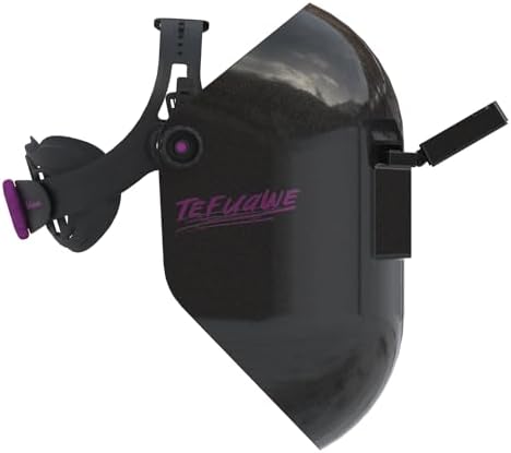 Tefuawe Black Flip Up Chopped Fiberglass Sugar Scoop Welding Helmet, Medium Cut top and Bottom Sugar Scoop Pipeline Welding Hood