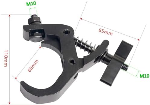jindaaduio Stage Light Clamp, Lighting Truss Clamps for DJ light, 40mm-60mm Light Clamp Hook, Truss C-Clamp Used for Par Light,Spotlight and Moving Head(2 pcs Black)