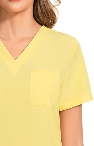 COZYFIT Scrubs for Women Set - Stretch V-Neck & Jogger Pant with 9 Pockets