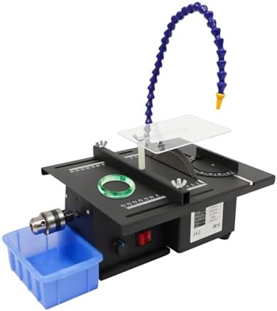 Jewelry 110V Table Saw Gem, Jewelry Rock Bench Polishing Grinding Machine Lathe, Polisher Gem Lathe Rock Saw Lapidary Polisher Buffer, Mini Table Saw DIY Grinder for Cutting, Grinding, Engraving