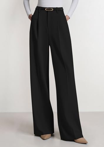 PRETTYGARDEN Women's Tailored Wide Leg Work Dress Pants