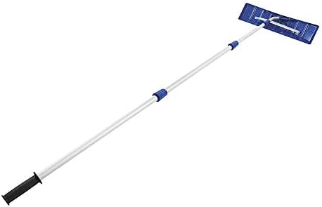 Snow Joe Telescoping Roof Rake, Extendable Leaf & Snow Shovel with Poly Blade, 25 Inch Wide, RJ204M