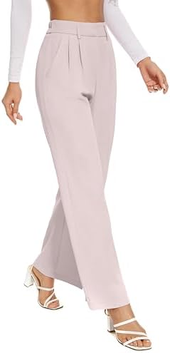 FUNYYZO Wide Leg Dress Pants for Women Work Slacks Business Casual Outfits