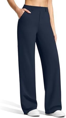 G4Free EverGoing Women's Wide Leg Dress Pants with Pockets Belt Loops