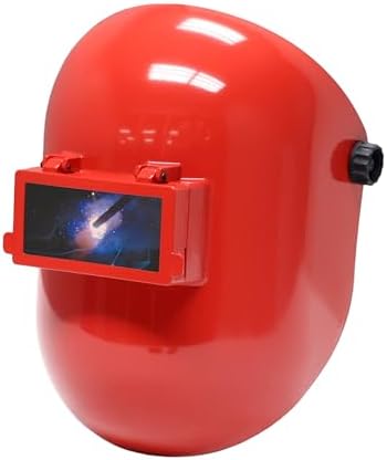 Armour Guard Sugar Scoop Red Pipeliner Fiberglass Welding Helmet With Flip Front