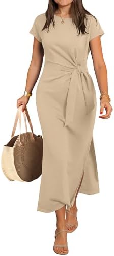 ANRABESS Womens Summer Wrinkle-Free Maxi Dress