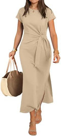 ANRABESS Womens Summer Wrinkle-Free Maxi Dress