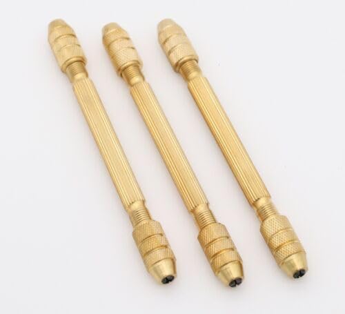 Generic Replacement for Double End Pin Vise 3 PACK Watch Clock Jewelry Repair Tool Brass Broach Vice