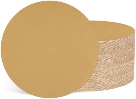 50Pcs Sanding Discs 8-7/8In 320Grit Hook and Loop Sandpapers Yellow