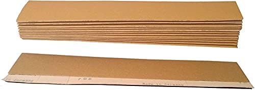 Starcke Premium Gold Aluminum Oxide Longboard Sanding Sheets 2-3/4 x 16-1/2 Inch - Hook And Loop Sandpaper For Wood, Auto Body, Paint, Metal, And Plastics (50, 150 Grit)