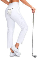 YYV Women's Golf Pants High Waist Stretch Ankle Pants with Pockets