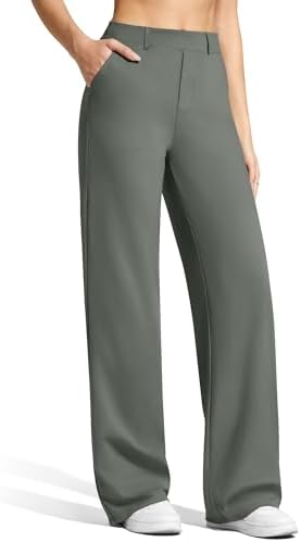 G4Free EverGoing Women's Wide Leg Dress Pants with Pockets Belt Loops