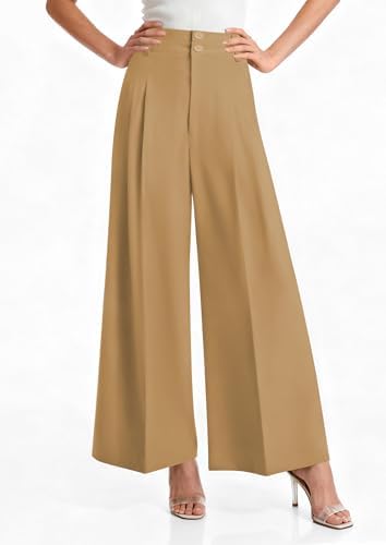 PRETTYGARDEN Women's High Waisted Wide Leg Dress Pants