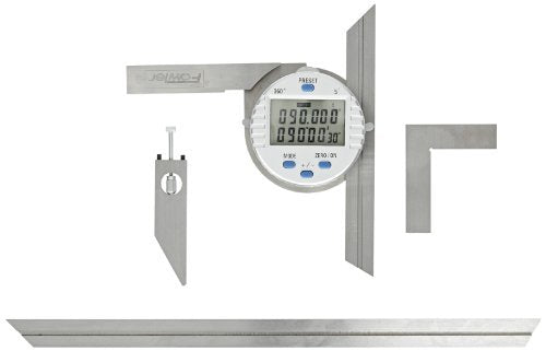 Fowler 54-440-750 Stainless Steel Electronic Universal Digital Protractor with 6" and 12" Blades