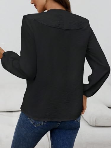GORGLITTER Women's Ruffled Top Blouses Dressy Business Casual Outfits