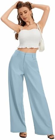 FUNYYZO Wide Leg Dress Pants for Women Work Slacks Business Casual Outfits