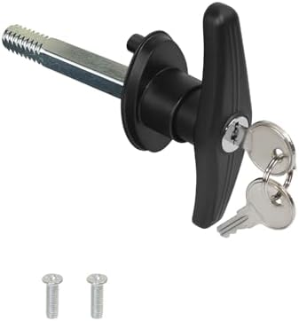 Truck Cap T-Handle Lock for Camper Shell Replacement Locking Latch Parts, Truck Bed Topper Door Locking Accessories Kit with Keys - R