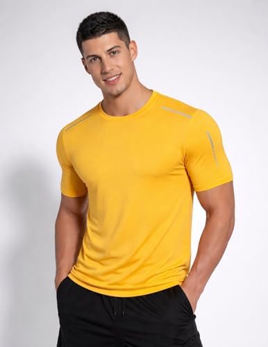 Liberty Imports 5 Pack Men's Active Quick Dry Crew Neck T Shirts