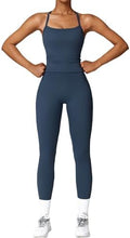 QBGJTD Womens Workout Sets Two Piece Cross Back Tank Top Matching High Waist Leggings Sets Gym Outfits Work Out Clothes