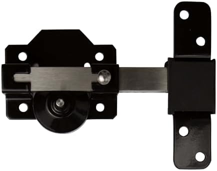 GATEMATE 2” Single Locking Long Throw Lock, High Security with Slide Bolt, Stainless Steel & Powder Coated, Corrosion Resistant, Elongated Keep for Gate Drop.