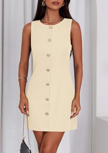 PRETTYGARDEN Women Business Casual Cocktail Work Short Dress