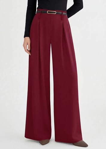 PRETTYGARDEN Womens Wide Leg Dress Pants Flowy Trousers