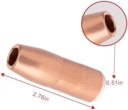 5PK Nozzle N-M1218C 1/2" ID 1/8" Recess AccuLock MDX Fits Miller MDX-250 EZ-Select MIG Welding Guns Part