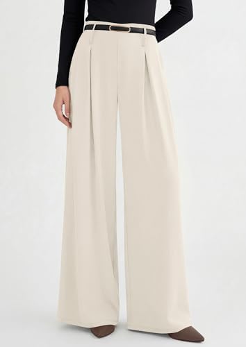 PRETTYGARDEN Womens Wide Leg Dress Pants Flowy Trousers