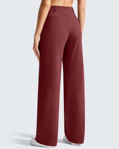 G4Free EverGoing Women's Wide Leg Dress Pants with Pockets Belt Loops