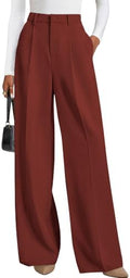 PRETTYGARDEN Women's Flowy Wide Leg Dress Pants
