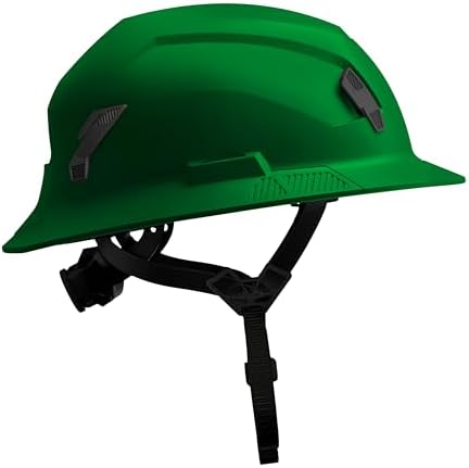STUDSON SHK-1 Full Brim Safety Helmet Non-Vented: ANSI/ISEA Z89.1 Type II Compliant (R 2019), Lightweight & Breathable, NFC Emergency Contact Chip, One Size, Class E Protection