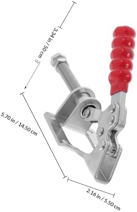 Toddmomy 4pcs Quick Release Push Pull Toggle Clamps for Woodworking, Heavy Duty Zinc-plated Steel, High Strength Workholding Devices for Woodworking Projects and Fixtures