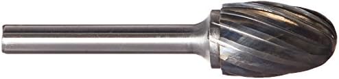 Drill America SE-6NF Carbide Burr/Rotary File Oval None-Ferrous for Aluminum 5/8" Dia. x 1" Cut Length with 1/4" Shank and 2-3/8" Overall Length, DUL Series