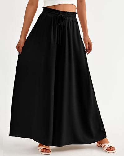 BTFBM Wide Leg Flowy Palazzo Pants for Women