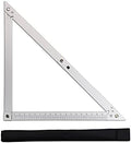 FEI-RONG 24 Folding Square - Aluminum & Carbon Steel Framing Square | 45-90 Degree Adjustable Angle Ruler for Roofing, Stair Work, Woodworking | Includes Carrying Case