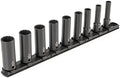 TEKTON 3/8 Inch Drive Impact Socket Set, 9-Piece | SID91109 | (5/16 - 3/4 in.), Deep, 12-Point, Socket Rail