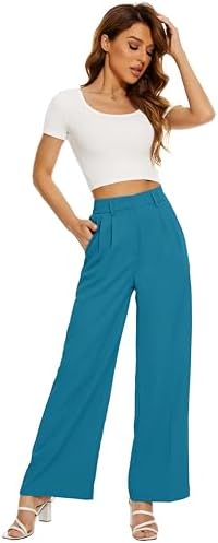 FUNYYZO Wide Leg Dress Pants for Women Work Slacks Business Casual Outfits
