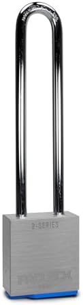 PACLOCK's 2-Series Padlock, Standard Rekeyable (SR), 5/16" Diameter Hard. Stainless Steel Shackle, 5" Tall, Keyed Differently w/ 2 Keys, Silver