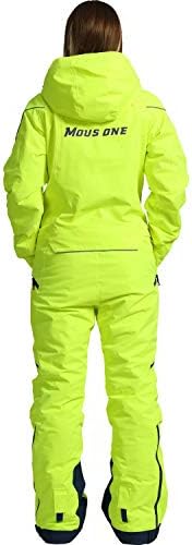 Women One Pieces Ski Suits Waterproof Warm Insulated Ski Jumpsuit Removable Hood Snowsuit for Snow Sport
