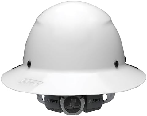 LIFT SAFETY Dax Carbon Fiber Full Brim Hard Hat | Safety/Construction Helmet w/ 6 Point Suspension for Comfort & Impact Protection