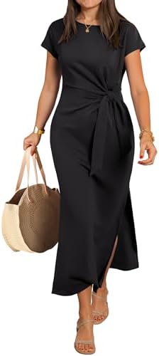 ANRABESS Womens Summer Wrinkle-Free Maxi Dress