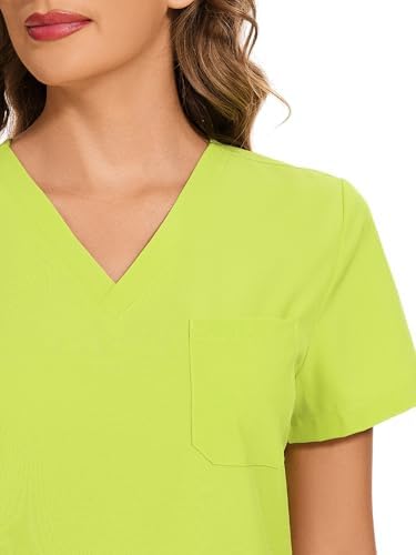COZYFIT Scrubs for Women Set - Stretch V-Neck & Jogger Pant with 9 Pockets